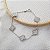 Pulseira Trevo Quatro Folhas em Prata 925 e Zircônias - Imagem 3
