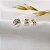 Kit 3 Pares Brinco Ponto de Luz Branco Ouro 18k - Imagem 3
