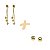 Kit 2 Pares Brinco Ouro 18k - Imagem 2