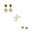 Kit 2 Pares Brinco Ouro 18k - Imagem 2