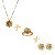 Conjunto 3 peças - Brinco, Gargantilha e Anel Ouro 18k - Imagem 2
