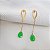 Brinco Gota Jade em Ouro 18k - Imagem 5