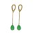 Brinco Gota Jade em Ouro 18k - Imagem 2