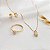 Conjunto 3 peças - Brinco, Gargantilha e Anel Ouro 18k - Imagem 3