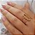 Anel Oval Vazado Ouro 18k - Imagem 1
