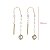 Kit 3 Pares Brinco Fio Ponto de Luz em Ouro 18k - Imagem 3