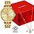 Kit Relógio Mondainde Feminino Dourado 99920lpmkde1k1 - Imagem 1