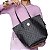 Bolsa Victor Hugo Tote Double Face Nero Black Crystal Hue - Imagem 1