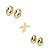Kit 2 Pares Brinco Argola Ouro 18k - Imagem 2