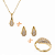 Conjunto 3 peças - Brinco, Gargantilha e Anel Ouro 18k - Imagem 1