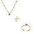 Conjunto 2 peças - Gargantilha e Anel Ouro 18k - Imagem 2