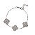 Pulseira Trevo Quatro Folhas em Prata 925 e Zircônias - Imagem 8