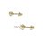 Brinco Infantil Bolinha 3mm em Ouro 10k - Imagem 3