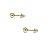 Brinco Infantil Bolinha 3mm em Ouro 10k - Imagem 6