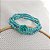Pulseira Flor Pedrarias Cor Turquesa - Imagem 5