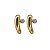 Brinco Meia Argola em Ouro 18k e Diamante - Imagem 1