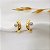 Brinco Meia Argola em Ouro 18k e Diamante - Imagem 4
