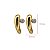 Brinco Meia Argola em Ouro 18k e Diamante - Imagem 3