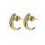 Brinco Meia Argola em Ouro 18k e Diamante - Imagem 6