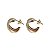 Brinco Meia Argola 3 Cores em Ouro 10k - cod30075 - Imagem 8