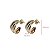Brinco Meia Argola 3 Cores em Ouro 10k - cod30075 - Imagem 4
