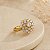 Anel Chuveiro Rainha Ouro 18k Moissanite 4mm - Imagem 2