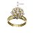 Anel Chuveiro Rainha Ouro 18k Moissanite 4mm - Imagem 4