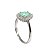 Anel Gota Pedra Verde Prata 925 com Zircônias - Imagem 6