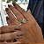 Anel Gota Pedra Verde Prata 925 com Zircônias - Imagem 8