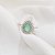 Anel Gota Pedra Verde Prata 925 com Zircônias - Imagem 10