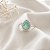 Anel Gota Pedra Verde Prata 925 com Zircônias - Imagem 11