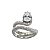 Anel Espiral Prata 925 com Zircônia Central - Imagem 1