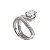 Anel Espiral Prata 925 com Zircônia Central - Imagem 7