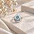 Anel Gota Prata 925 com Zircônia Azul - Imagem 2