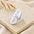 Anel Oval Grande Frisado Prata 925 - Imagem 2