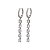 Brinco Argola Pendente Prata 925 com Zircônias - Imagem 1