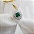 Anel Chuveiro Prata 925 com Zircônia Verde Oval - Imagem 5
