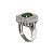 Anel Chuveiro Prata 925 com Zircônia Verde Oval - Imagem 6