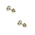 Kit 2 Pares Brinco Ponto de Luz Quadrado Ouro 18k com Zircônia - Imagem 6