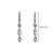 Brinco Argola Pendente Prata 925 com Zircônias - Imagem 3