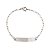 Pulseira Infantil com Placa Prata 925 Corrente Cadeado - Imagem 1