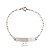 Pulseira Infantil com Placa Prata 925 Corrente Cadeado - Imagem 3