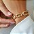 Pulseira Feminina Elos Cadeado Ouro 18k - Imagem 4