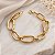 Pulseira Feminina Elos Cadeado Ouro 18k - Imagem 2