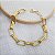 Pulseira Elos Duplos Ouro 18k Feminina - Imagem 8