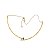 Gargantilha Choker Ouro 18k com Água-Marinha e Zircônia - Imagem 1