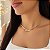 Gargantilha Choker Ouro 18k com Água-Marinha e Zircônia - Imagem 3