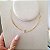 Gargantilha Choker Ouro 18k com Água-Marinha e Zircônia - Imagem 5