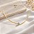 Gargantilha Choker Ouro 18k com Água-Marinha e Zircônia - Imagem 2
