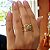 Anel Vazado Ouro 18k com Diamantes - Imagem 4